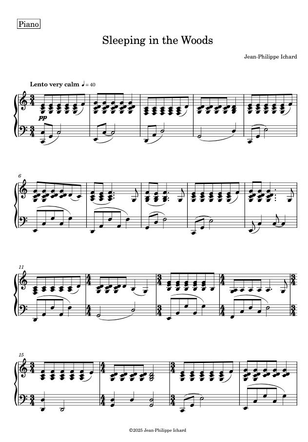 Sleeping in the Woods